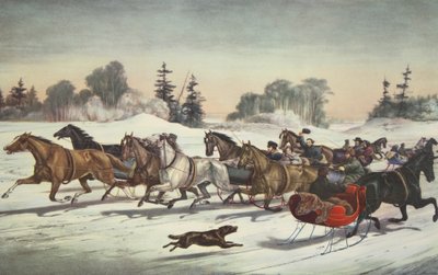 Trabrennen im Schnee von American School